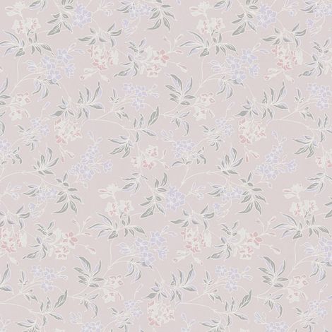 Blumen Tapete Profhome 390633 Vliestapete glatt mit floralen Ornamenten matt grau pastell-violett weiß alt-rosa 5,33 m2
