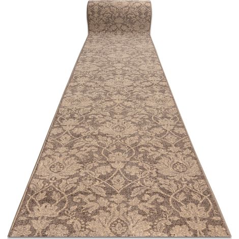 Alfombra de pasillo lana DJOBIE 4545/600 Ornamento beige / marrón 85cm beige 85x500 cm