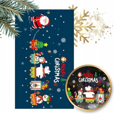 Pegatinas navideñas de colores ECARLA para ventanas, 2 hojas de 30x45cm NKD25 (1/4)