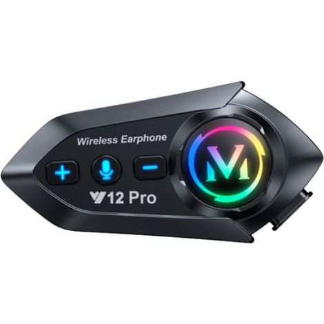 1 Interphone moto sans fil,Portée 500M,Radio FM intégrée,Batterie 1000 mAh,Motards (1/4)