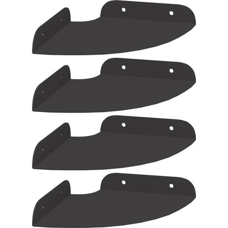 Maison Exclusive - Schwebendes Regal mit Regal 4 pcs Schwarz 15 x