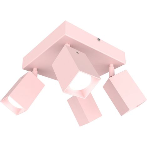 LUMICOM  BRINCK Q Plafoniera X4, 4X GU10, max 33W, metallo, rosa, L.25cm (1/4)