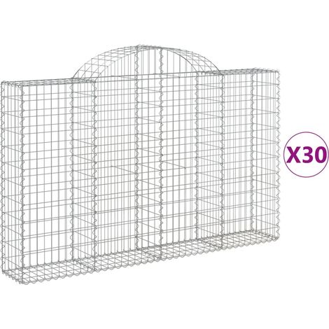 Maison Exclusive - Gabionen mit Hochbogen 30Stk. 200x30x120/140cm