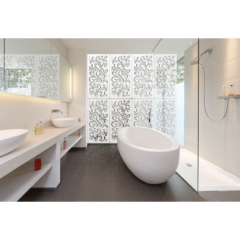 BLOW - Panneau ajouré en PVC - Brise-soleil - Dimension : 73x148 cm - Couleur : blanc