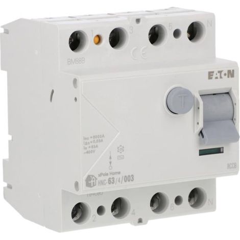 INTERRUPTOR AUTOMÁTICO DE CORRIENTE RESIDUAL EATON 63A HNC-63/4/003 194695