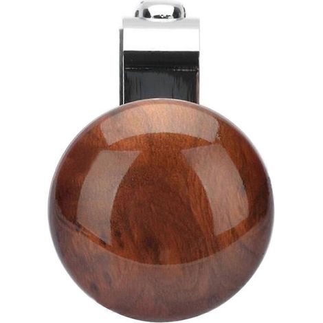 Boule d'assistance de direction en métal, pommeau de volant pour voiture (couleur bois de pêche)