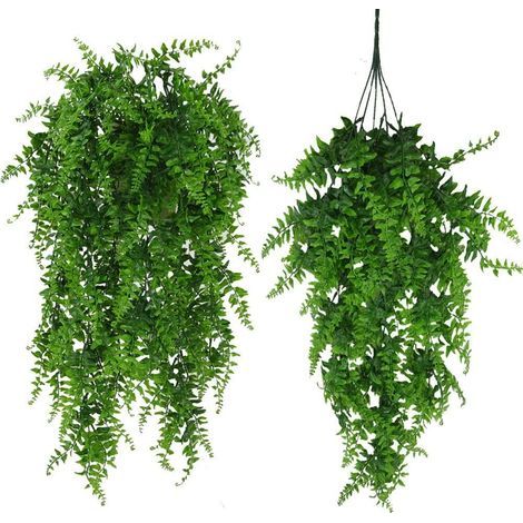 Vegetación artificial, enredadera de hiedra, plantas artificiales, enredaderas, para decoración de fiestas temáticas de safari y jungla (2 piezas - 33,5 pulgadas) (1/4)