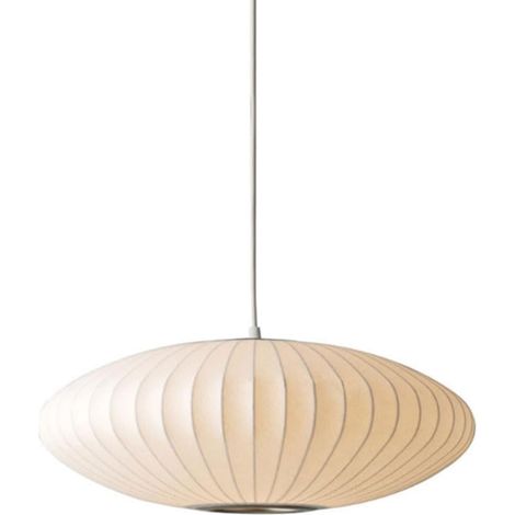 Lanterne D'art Tissu Moderne,40cm Cocon Ver Soie, Lanterne Tête Unique Forme Plate Cocon Soie Lampe Café Maison Salle Manger Salle D'exposition Luminaire Suspendu Creux, Luminaire Suspendu (1/5)