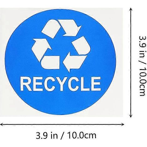 Lot de 8 autocollants de tri des déchets, étiquettes de recyclage, autocollants pour poubelle-10X10CM