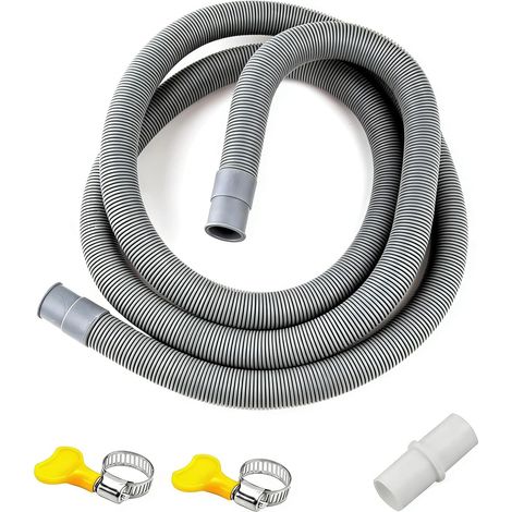 Tuyau Vidange Machine a Laver, Rallonge de Tuyau de Vidange, Tuyau de Vidange Universel, avec Support et Colliers de Serrage, pour Lave-Linge, Lave-Vaisselle (1/5)
