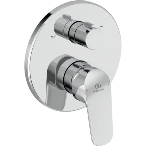 Ideal Standard IS Grifo de bañera empotrado Ceraflex 2027 - Roseta 163x163mm Cromo, BE544AA