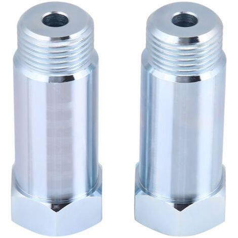 Adaptateur d'extension pour sonde lambda, argenté M18x1,5 droit, en acier inoxydable haute résistance, universel, pour voiture (1/5)
