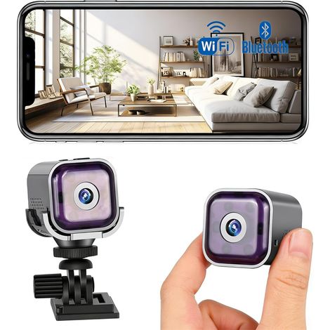 Mini caméra de surveillance WiFi 1080P sans fil, audio bidirectionnel, détection de mouvement, vision nocturne, application mobile, intérieure (1/5)