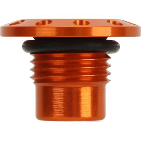 Öleinfülldeckel für Motorradmotoren [RC390 250 200 125 390] – Orangefarbene Aluminiumlegierung – Schraubverschluss