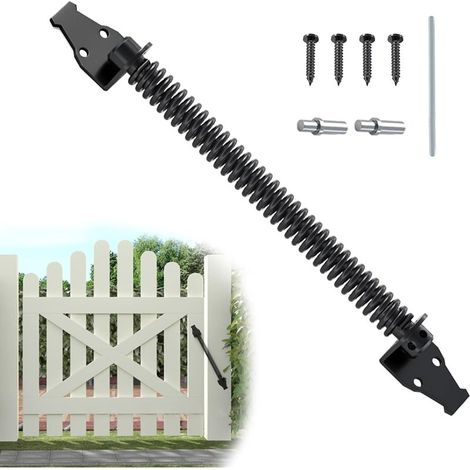 Ferme-porte automatique, ferme-porte automatique à ressort Ferme-porte réglable, noir, longueur 36 cm (1/5)