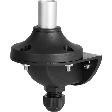 STEX24 Wandsockel mit Halter 50,0mm für Signalsäule schwarz / silber, 50/70mm mit Kabelverschraubung, SH20/231 103 Klemmbereich 4,0mm - 8,0mm - 1 Stück (1/2)