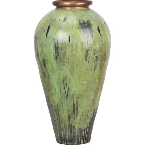 Amphore en terre cuite verte 60 x 60 x 98 cm