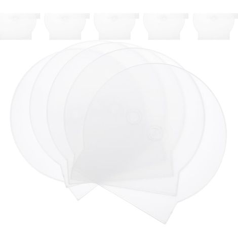 50 Boîtiers DVD en Plastique Transparent Épais, Boîtes Semi-circulaires Blanches, Organisation et Protection de CD/DVD, Étuis Portables pour Bureau et Maison (1/5)