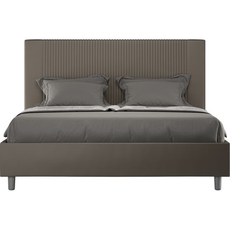 Letto Matrimoniale 160x190 cm con Rete Goya Cappuccino (1/5)