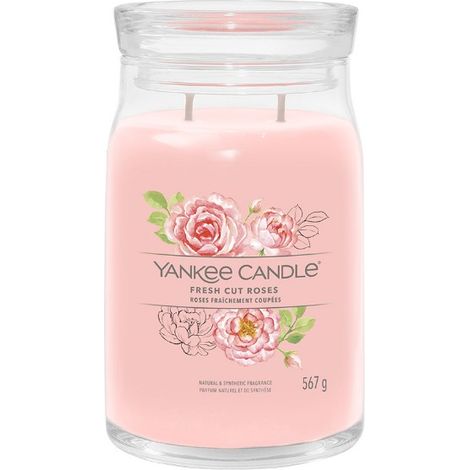 YANKEE CANDLE CANDELIA GRANDE SIGNATURE FRESH CUT ROSES (1/4)
