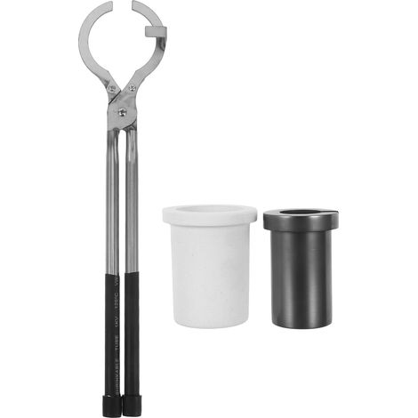 1 kg Graphittiegel Schmelzset mit kleiner Zange zum