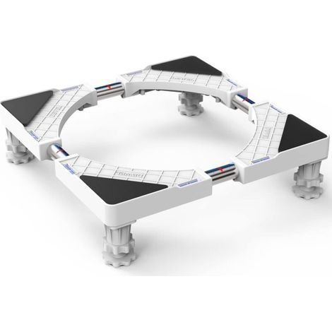 Support de Machine à Laver Base pour Frigo Lave-linge Sèche-linge Réglable en Longueur 50cm-66cm Support Charge 300 kg avec l'Effet de Réduiction du Bruit (1/5)
