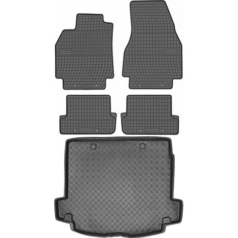 Renault Megane II Kombi (2002–2009) – Set: Gummifußmatten + Kofferraummatte (1/5)