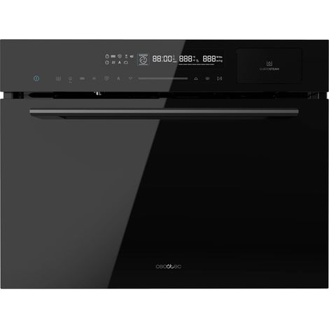 Integrierter Mikrowellenofen Glass Black mit 50L Fassungsvermögen, 20 Funktionen mit Full Steam, Eco Modus, Defrost, Steam EasyClean, Electronic Timer, 2880W.