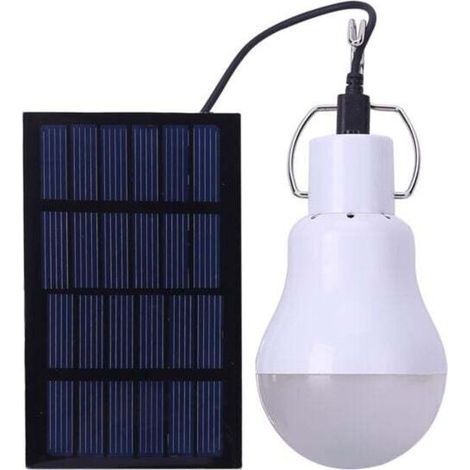 Ulisem Solar-LED-Hängelampe für den Außenbereich mit 3,45 m Kabel, tragbare Solarlaterne mit Solarpanel, wiederaufladbare Solar-LED-Lampe für Angeln, Camping, Notfälle, Garten, 1 Stück (1/4)