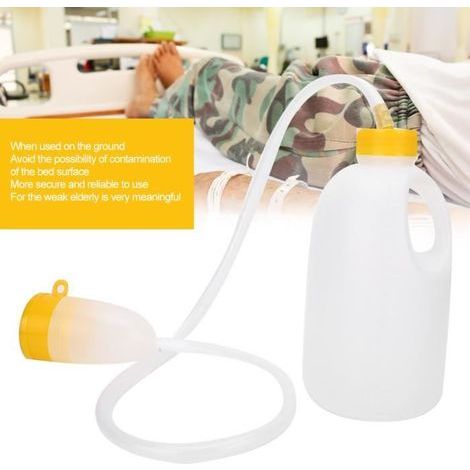 Urinoir avec tube, urinoir pour patient alité, uriner ne pas se lever bassin de lit, homme urinant urinoir ZR004 (1/4)