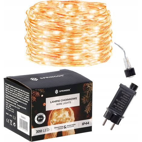 LUCI A FILO 48m MICRO BIANCO FREDDO + TELECOMANDO MODALITÀ (1/5)
