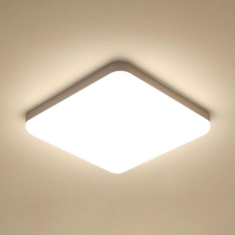 Comely – Plafonnier LED carré 32W 3600LM – Étanche IP54 pour salle de bain – Lumière neutre 4500K – Design moderne 25cm