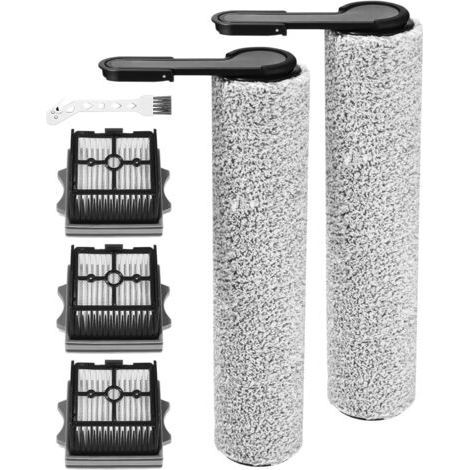 2 Bürstenwalzen – 3 HEPA-Filter – Ersatzteile für Tineco Floor One S6 S7 i6 Staubsauger – Nass- und Trockenreinigung – Mikrofaser – 25,5 cm (1/5)