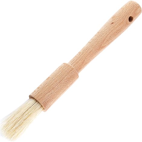 Pinceau à barbecue en bois, pinceau de cuisson, outil de cuisine pour huile, sauce et beurre (manche rond) (1/5)