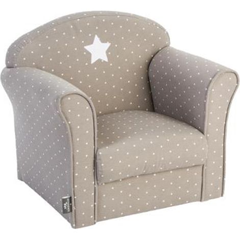 Lot de 2 Fauteuils classique pour enfant Taupe, L 50 x P 39 x H 44 cm -PEGANE-