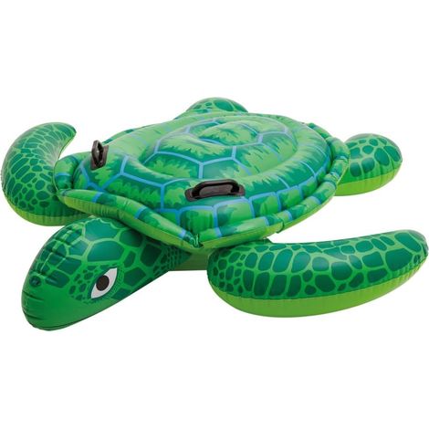 Bouée gonflable en forme de tortue pour enfants et adultes, avec deux crocodiles à chevaucher, disponible en stock. (1/5)