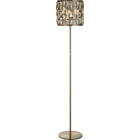 Piantana Classico Gioiello Acciaio Ottone Vetro 1 Luce E27 (1/5)