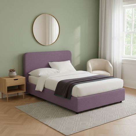 Cama Individual Desenfundable, Hecho en Italia, Color Violeta Lila (1/5)