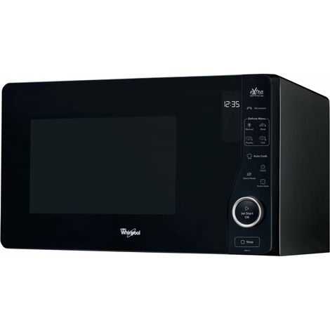 Whirlpool – Micro-ondes à poser 25 L 800 W – Commande tactile – Noir – Revêtement céramique – Sécurité enfant – Minuteur intégré