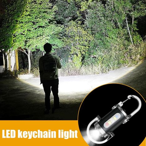 Wiederaufladbare Schlüsselanhänger-Taschenlampe, Mini-USB-LED-Stifttaschenlampe mit Akku – für Outdoor-Aktivitäten und Camping (1/5)