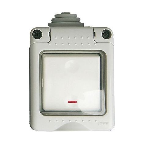 Caja estanca 2 modulos con pulsador led IP 55