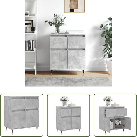 vidaXL Stauraum - Sideboard Betongrau 60x35x70 cm Holzwerkstoff (1/5)