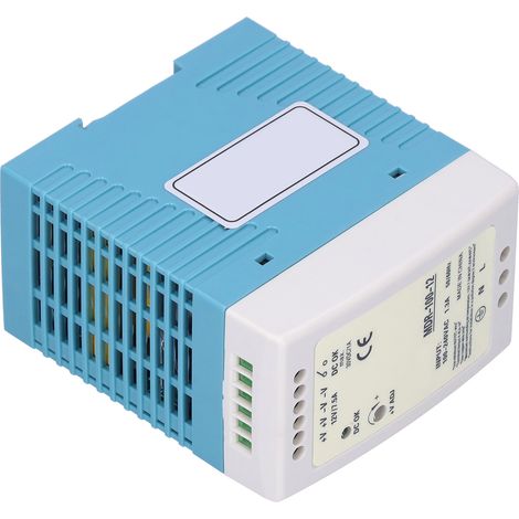 BERM Schaltnetzteil DIN-Schienenmontage, industrietauglich, 100 W/12 V/7,5 A, MDR-100-12, Eingangsspannung 100–240 V AC (1/5)