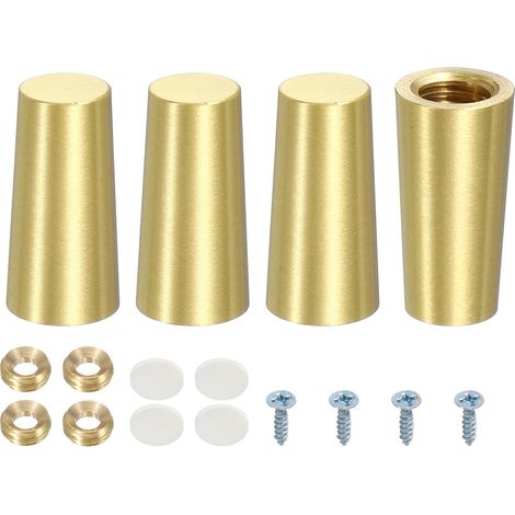 4pcs Pieds en Laiton pour Planche à Découper Antidérapant 15x30mm (1/5)