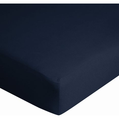 Jersey mit Gummibund 200x220+30CM, 125g/m2, marineblau 1 Stück. (1/5)