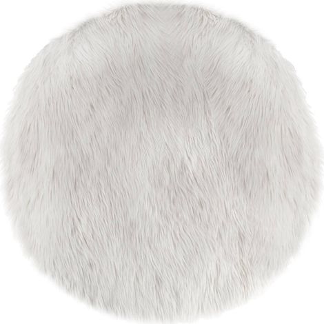 Tappeto in pelliccia sintetica bianca per bambini d90cm - Atmosphera créateur d'intérieur