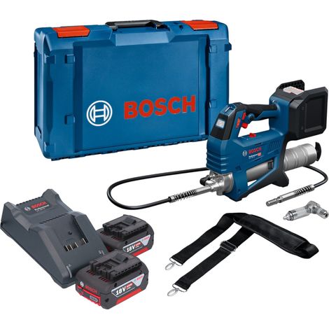 Pompa per grasso a batteria Bosch GFP 18V-10 18 V 10.000 psi + 2 batterie da 4,0 Ah + caricabatterie + XL-Boxx (1/5)