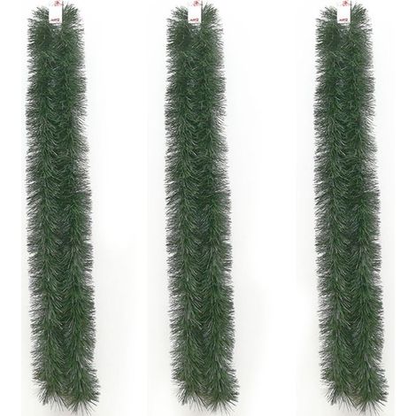 Ghirlanda filo verde mt2,5 addobbi per decorazioni addobbo albero di natale 3pz (1/5)