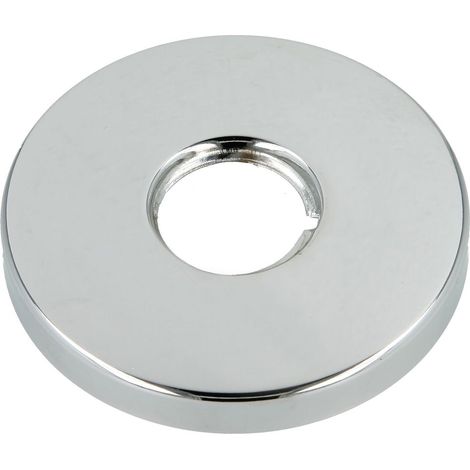 Le Sanitaire – Rosace filetée laiton chromé 67 mm – Ø intérieur 27 mm – Pour robinetterie salle de bain – Couverture conduites et raccords