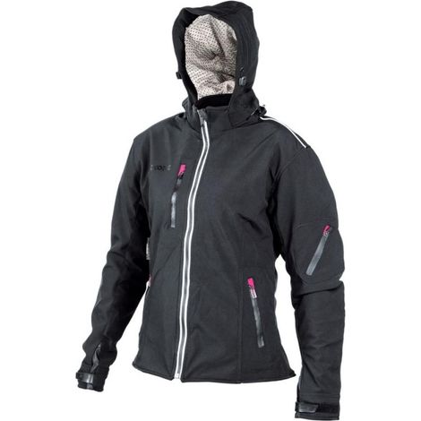 Blouson pour moto Femme Nexone Soft Shell taille XL 42 noir (1/3)